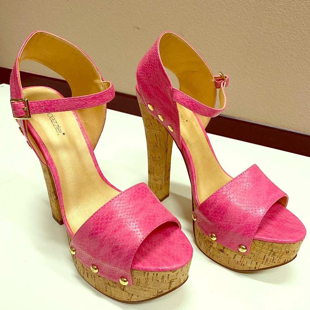 Pink Clog/Heels - 9.5 size New no box